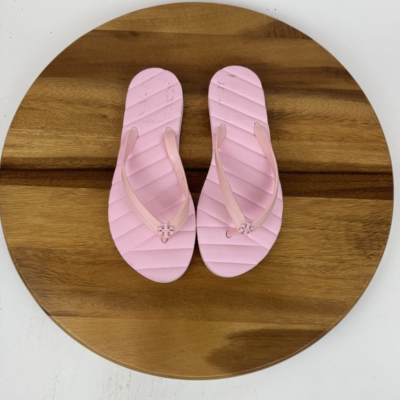 Tory Burch Shoes - Womens‎ Tory Burch Kira Dark Pink Quilted Casual Thong Flip Flops Sandals Size 7